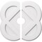 Ekena Millwork Charlotte Architectural Grde PVC Contemporary Ceiling Medallion, Two Piece, 18"OD x 3"ID x 7"C x 1"P CMP18CE2-03000 - alternate 1